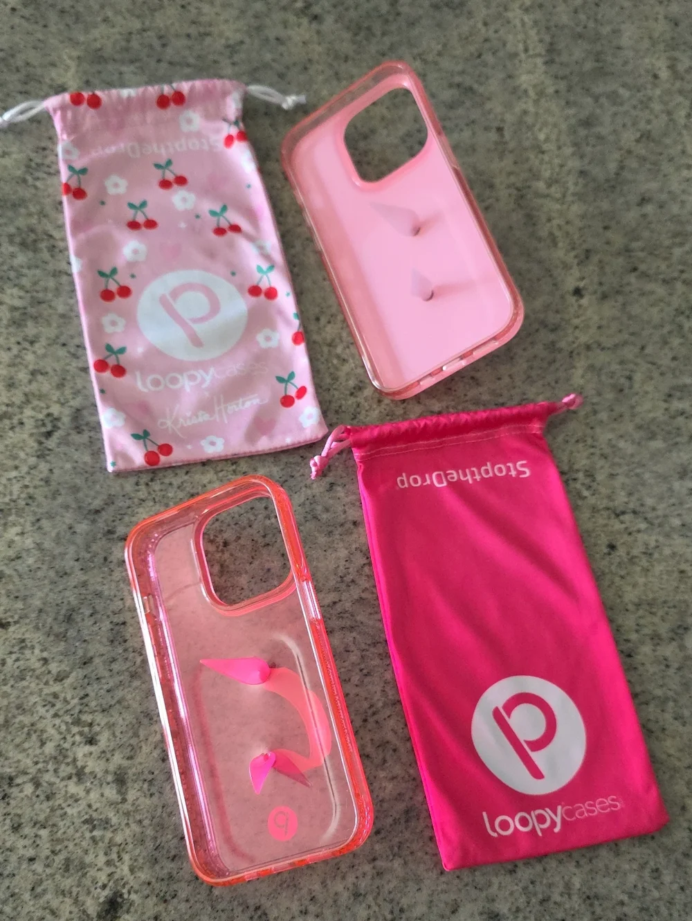 Bundle Of 2 Loopy Cases For iPhone 14 Pro Phone with Loop Grip